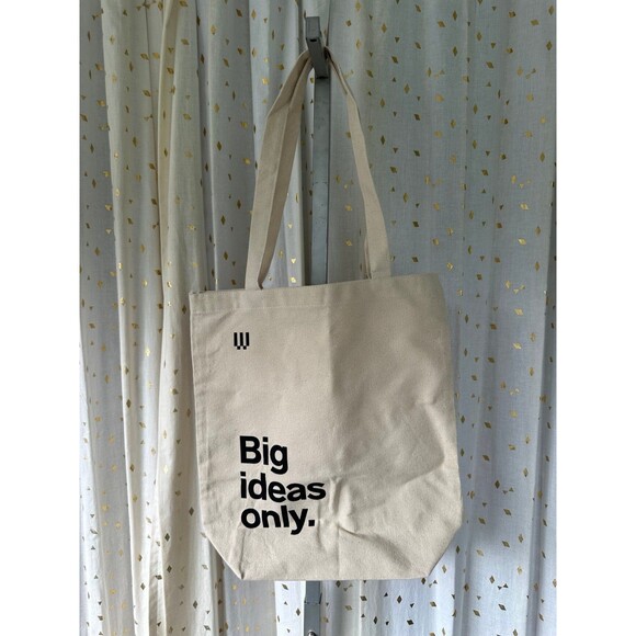 Wired NWOT Magazine Manhattan 'Big Ideas Only' Novelty Natural Canvas Tote Bag - Picture 2 of 4